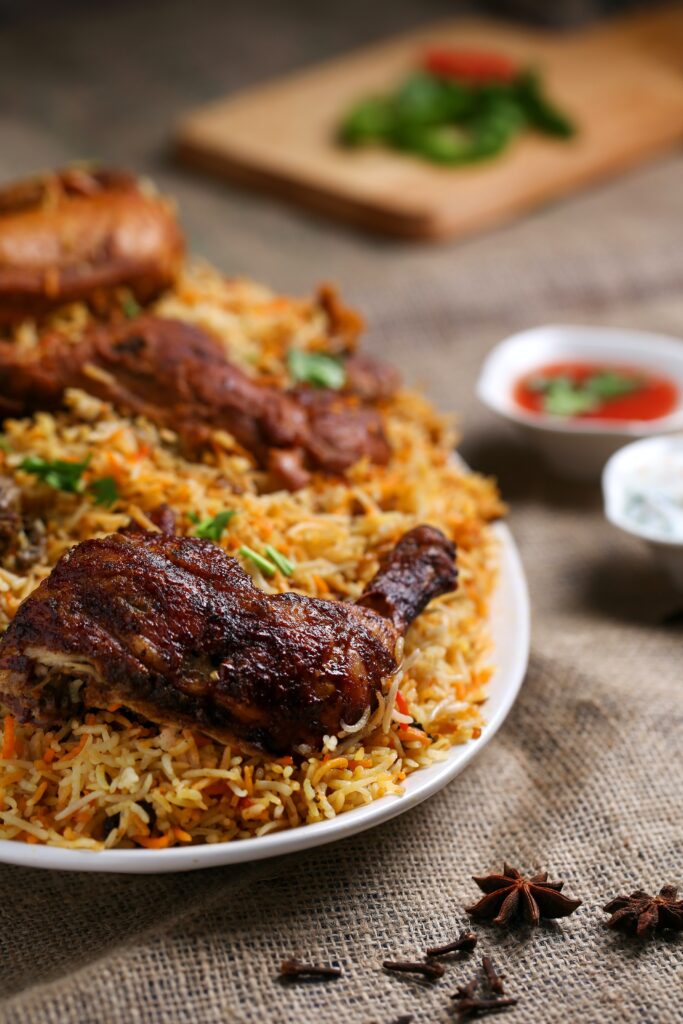 Roasted Rice with chicken roasted